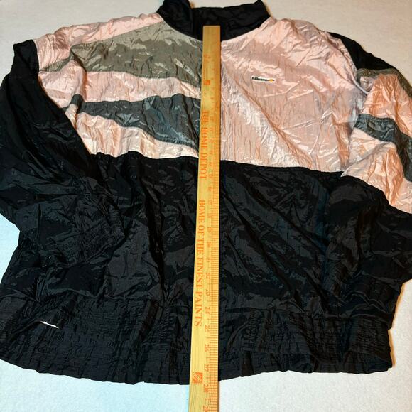 Ellesse Vintage Windbreaker Jacket Size 8 Pink Gray Black Blue - Picture 2 of 8